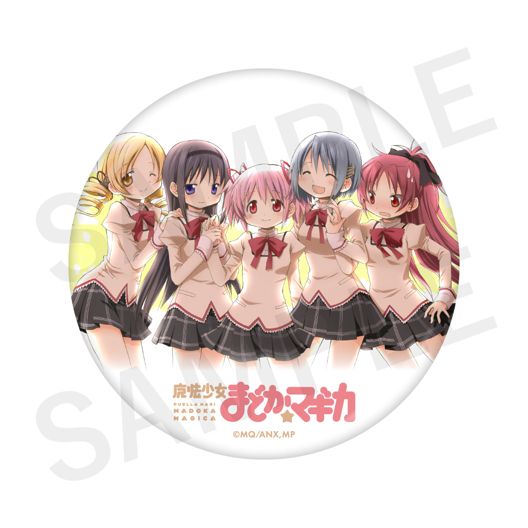 PUELLA MAGI MADOKA MAGICA Can Badge Illustration by Ume Aoki